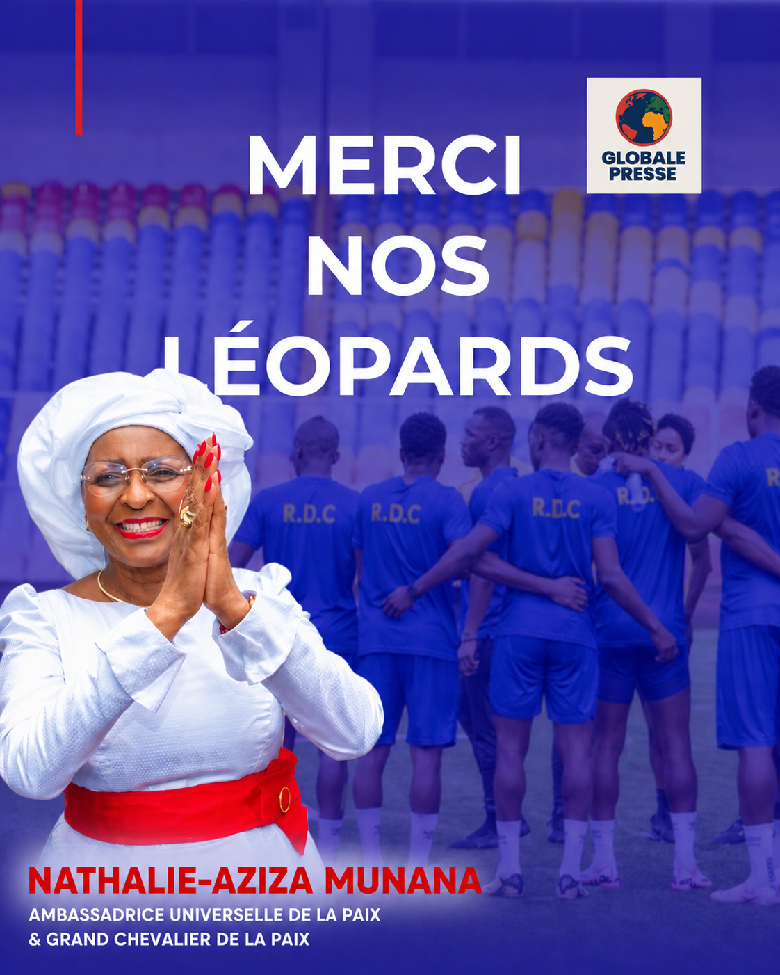 RDC : Message de Nathalie-Aziza Munana, Ambassadrice universelle de la paix et Grand Chevalier de la Paix