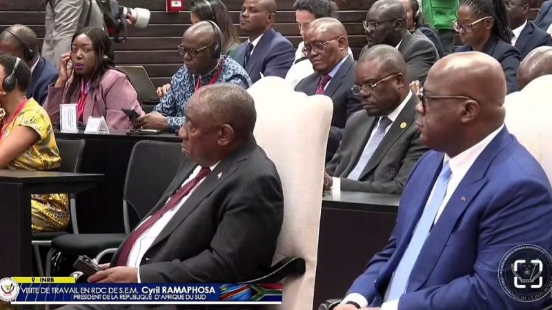 Ebola | RDC : Félix Tshisekedi et Cyril Ramaphosa échangent à l&rsquo;INRB sur la riposte à la 17ᵉ épidémie