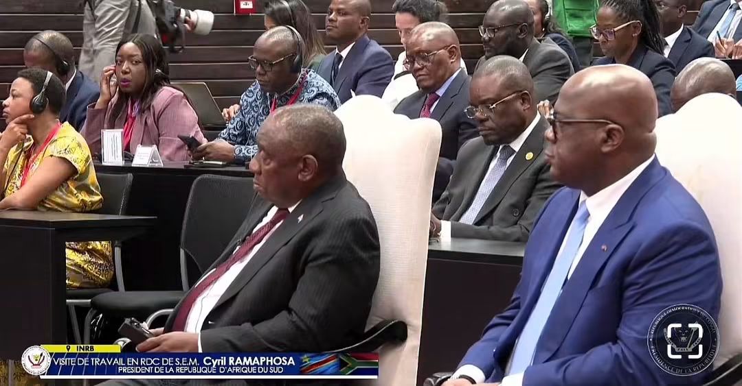 Ebola | RDC : Félix Tshisekedi et Cyril Ramaphosa échangent à l&rsquo;INRB sur la riposte à la 17ᵉ épidémie