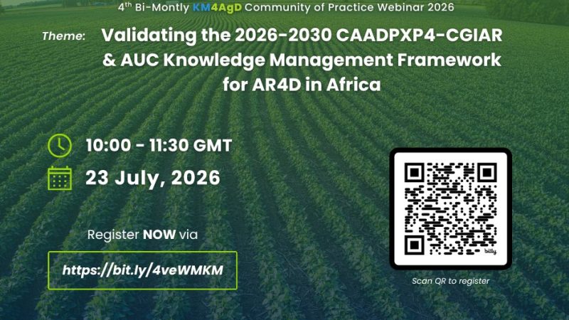Afrique : un webinaire continental pour définir la stratégie de gestion des connaissances agricoles 2026-2030