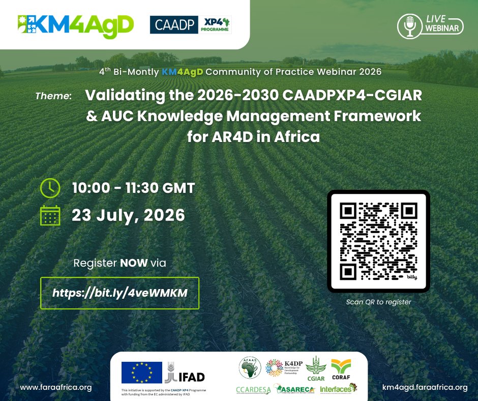 Afrique : un webinaire continental pour définir la stratégie de gestion des connaissances agricoles 2026-2030