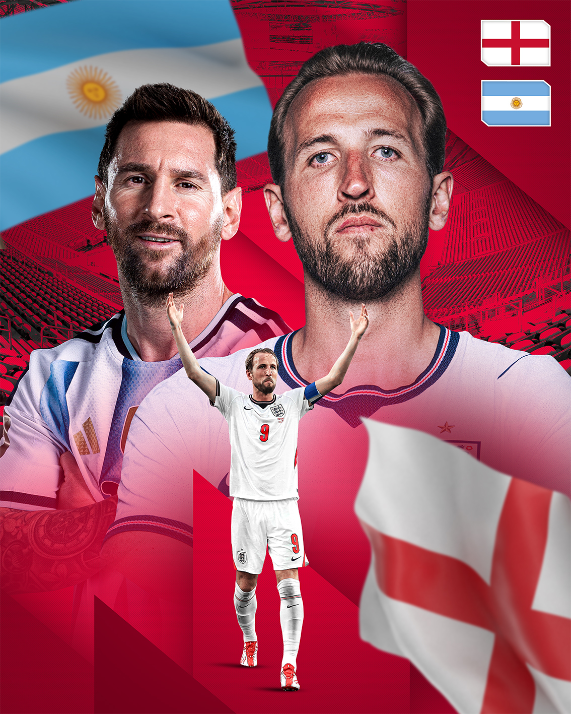 Mondial 2026 | Demi-finale : Angleterre–Argentine, le choc Kane–Messi pour une place en finale