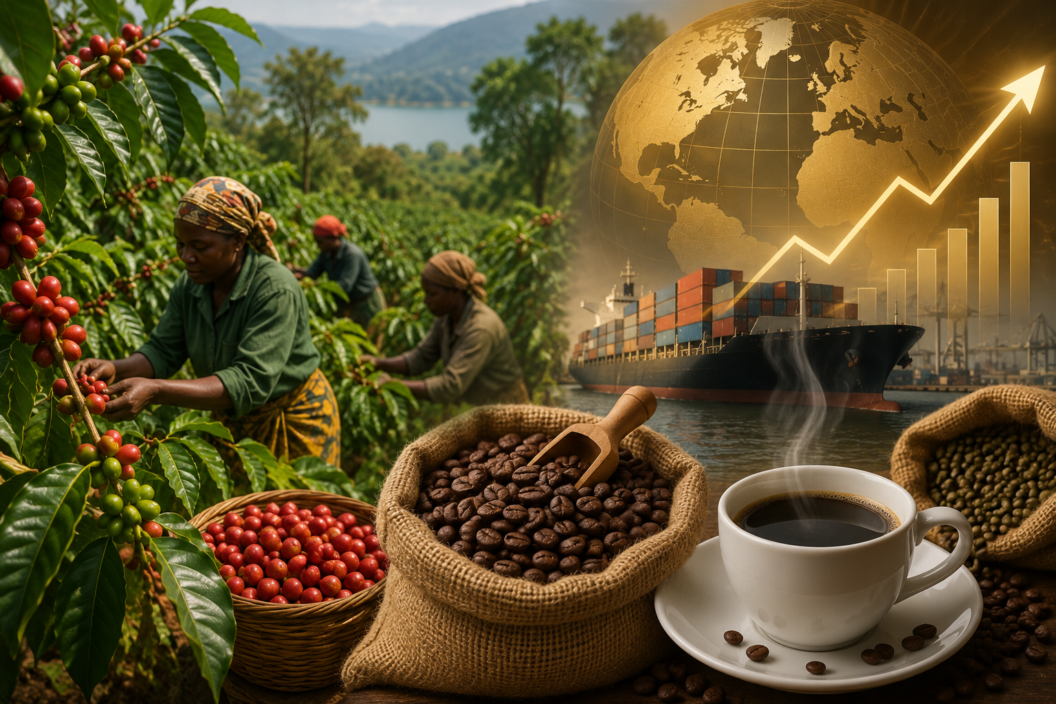 RDC : le café arabica atteint 6,31 dollars le kilo sur le marché international