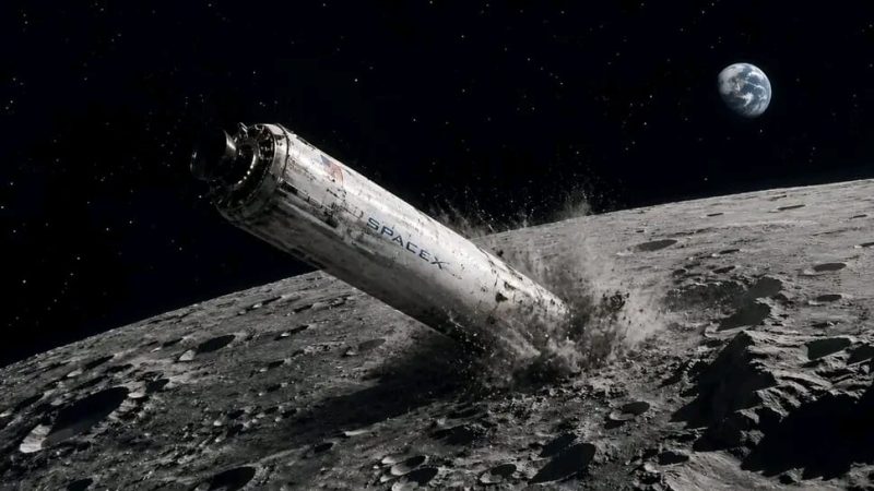 Une fusée Falcon 9 de SpaceX s&rsquo;écrase sur la Lune et laisse un important cratère d&rsquo;impact