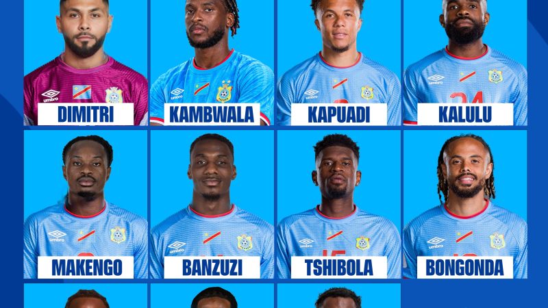 RDC-Ouganda : les onze Léopards titulaires face aux Cranes